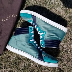 Gucci Coda Satin High Top Sneakers